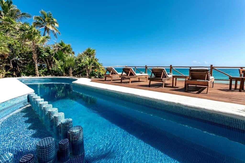 Luxury 5-Br Beachfront Home In Tulum Casa Sofia Gato Zewnętrze zdjęcie
