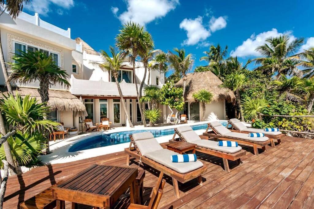 Luxury 5-Br Beachfront Home In Tulum Casa Sofia Gato Zewnętrze zdjęcie